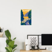 Acadia National Park Bar Harbor Ocean Path Poster (Thuiskantoor)