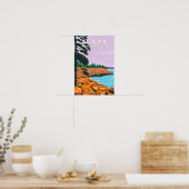 Acadia National Park Bar Harbor Vintage Poster (Keuken)
