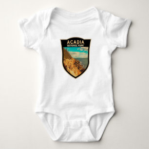 Acadia National Park Bar Harbor Waterverf Badge Romper