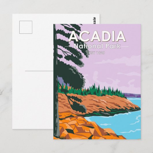 Acadia National Park Bar Harbour  Briefkaart (Voorkant / Achterkant)
