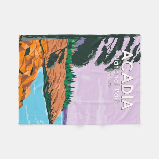 Acadia National Park Bar Harbour  Fleece Deken (Voorkant (Horizontaal))