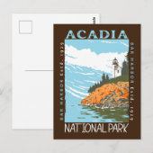 Acadia National Park Bar Harbour Lighthouse  Briefkaart (Voorkant / Achterkant)