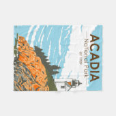 Acadia National Park Bar Harbour Lighthouse Maine Fleece Deken (Voorkant (Horizontaal))