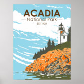 Acadia National Park Bar Harbour Lighthouse Maine Poster (Voorkant)