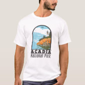 Acadia National Park Bar Harbour Lighthouse Maine T-shirt (Voorkant)