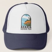 Acadia National Park Bar Harbour Lighthouse Maine Trucker Pet (Voorkant)