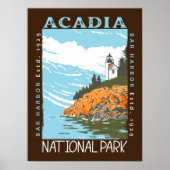 Acadia National Park Bar Harbour Lighthouse Poster (Voorkant)