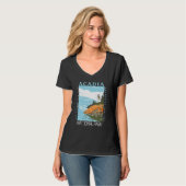 Acadia National Park Bar Harbour Lighthouse  T-shirt (Voorkant volledig)