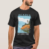 Acadia National Park Bar Harbour Lighthouse  T-shirt (Voorkant)