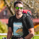 Acadia National Park Bar Harbour Lighthouse  T-shirt<br><div class="desc">Acadia vectorkunstwerk ontwerp. Acadia National Park ligt voornamelijk op Maine's Mount Desert Island. Het landschap wordt gekenmerkt door bos,  rotsen en granietpieken met gletsjer,  zoals het Cadillac-gebergte.</div>