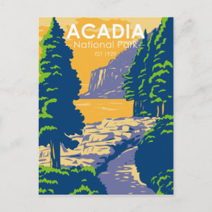 Acadia National Park Bar Harbour Ocean Path Maine Briefkaart