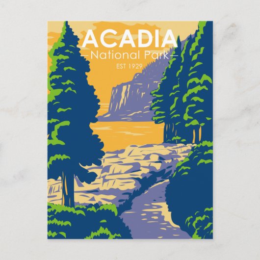 Acadia National Park Bar Harbour Ocean Path Maine Briefkaart (Voorkant)