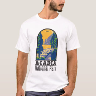 Acadia National Park Bar Harbour Ocean Path Maine T-shirt