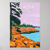 Acadia National Park Bar Harbour Poster (Voorkant)