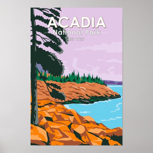 Acadia National Park Bar Harbour  Poster (Voorkant)