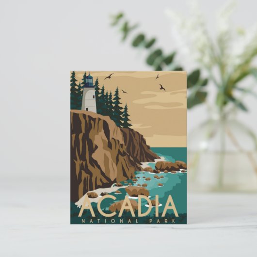  Acadia National Park Bar Harbour vuurtoren Briefkaart (Staand voorkant)