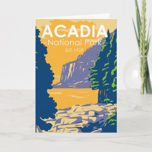 Acadia National Park Bar Kaart (Voorkant)