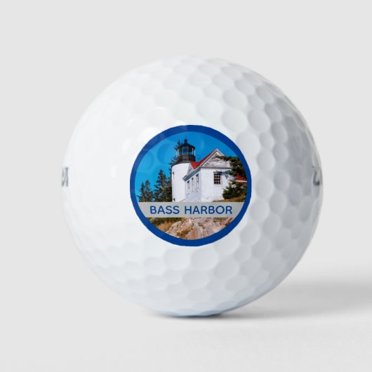 Acadia National Park Bass Harbor Lighthouse Golfballen (Voorkant)