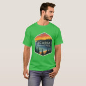 Acadia National Park bij zonsondergang T-shirt (Voorkant volledig)