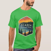 Acadia National Park bij zonsondergang T-shirt (Voorkant)