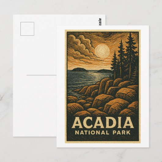 Acadia National Park Briefkaart - Schilderachtig M (Voorkant / Achterkant)