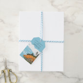 Acadia National Park Bruiloft Retro Cadeaulabel (Met Touw)