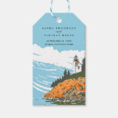 Acadia National Park Bruiloft Retro Cadeaulabel (Voorkant)