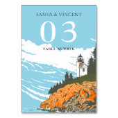 Acadia National Park Bruiloft Retro Kaart (Achterkant)