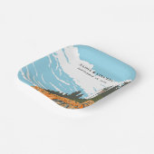 Acadia National Park Bruiloft Retro Papieren Bordje (Gebogen)