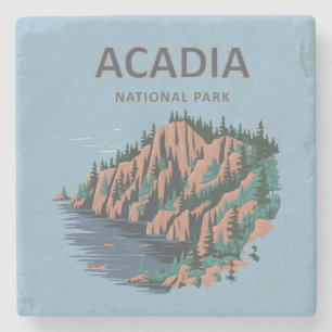 Acadia National Park Cadillac Mountain Stenen Onderzetter