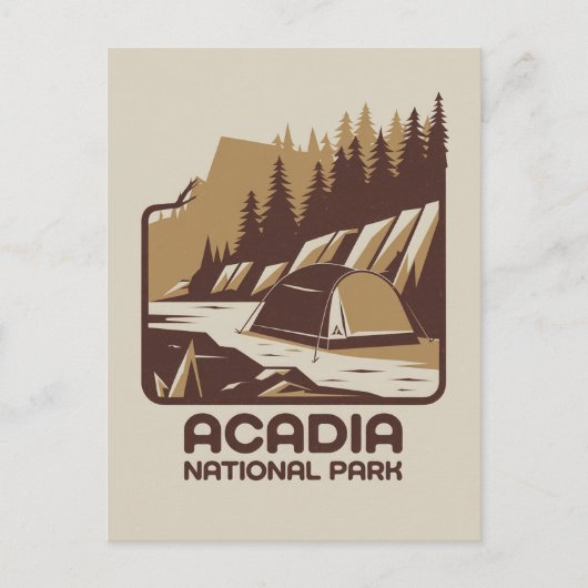 Acadia National Park Camping Avontuur Briefkaart (Voorkant)