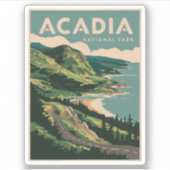 Acadia National Park Coastline Sticker (Voorkant)