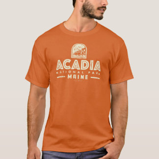 Acadia National Park Coastline Tan T-shirt