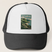 Acadia National Park Coastline Trucker Pet (Voorkant)