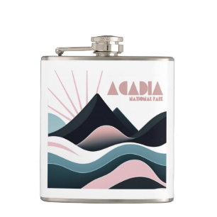 Acadia National Park Gekleurde heuvels Heupfles