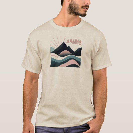 Acadia National Park Gekleurde heuvels T-shirt (Voorkant)