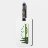 Acadia National Park Green Stripes Bagagelabel (Achterkant verticaal)