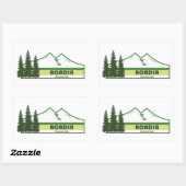 Acadia National Park Green Stripes Rechthoekige Sticker (Vel)