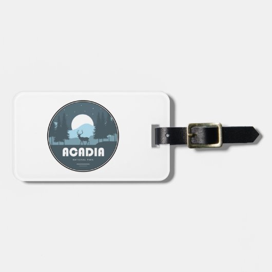 Acadia National Park Herten Bagagelabel (Voorkant horizontaal)