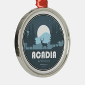 Acadia National Park Herten Metalen Ornament (Rechts)