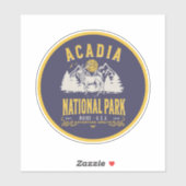 Acadia National Park Historic Terrain Sticker (Vel)