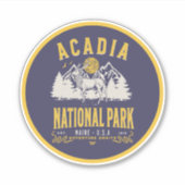 Acadia National Park Historic Terrain Sticker (Voorkant)