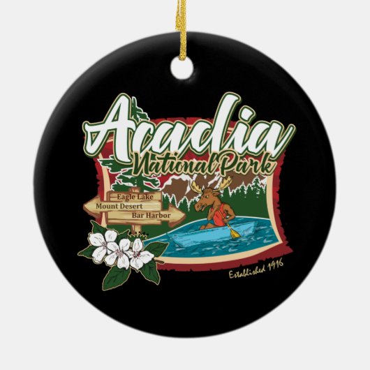 ACADIA NATIONAL PARK HOLIDAY ORNAMENT (Achterkant)