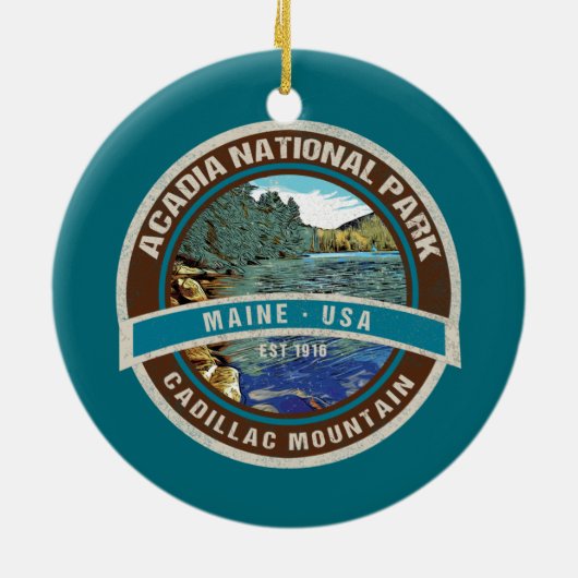 ACADIA NATIONAL PARK HOLIDAY ORNAMENT (Achterkant)