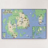 Acadia National Park Illustrated Map Puzzle Legpuzzel (Horizontaal)