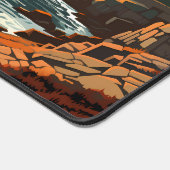 Acadia National Park Illustratie Retro Art Bureaumat (Hoek)