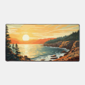 Acadia National Park Illustratie Retro Art Bureaumat (Voorkant)