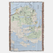 Acadia National Park-kaart gooit dekens Deken (Voorkant Verticaal)