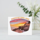 Acadia National Park kust en vuurtoren Maine Briefkaart (Staand voorkant)
