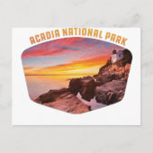 Acadia National Park kust en vuurtoren Maine Briefkaart (Voorkant)
